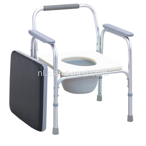 Goedkope verstelbare vouwbare commode stoel met gevoerde zitting